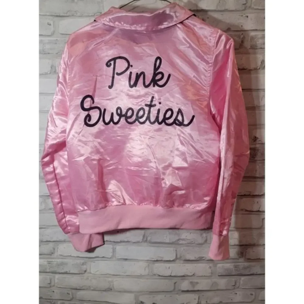 Pink‎ Sweeties Grease Top Pink Glitter Black Spirit Halloween XL 14-16